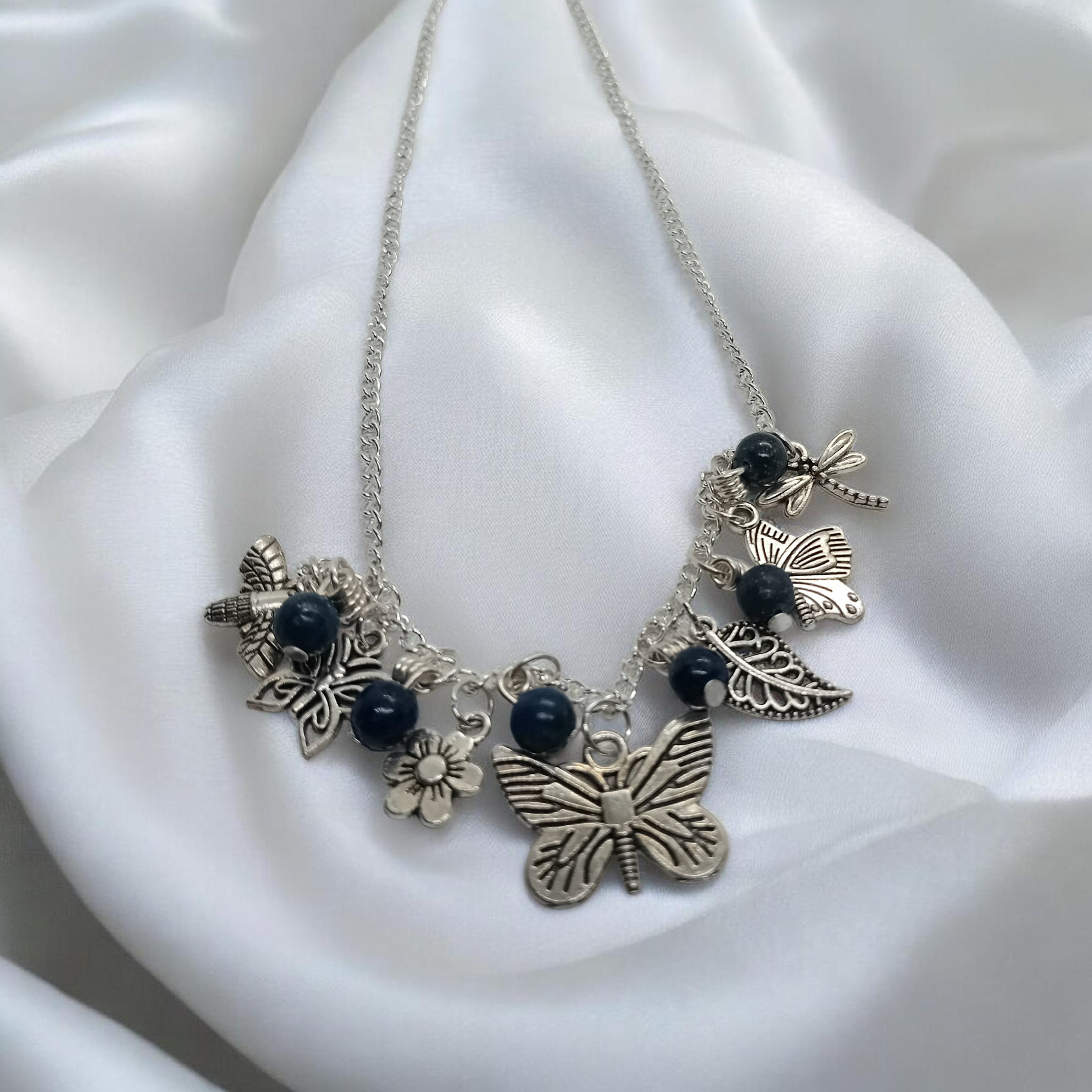 Butterfly and Nature Charm Necklace