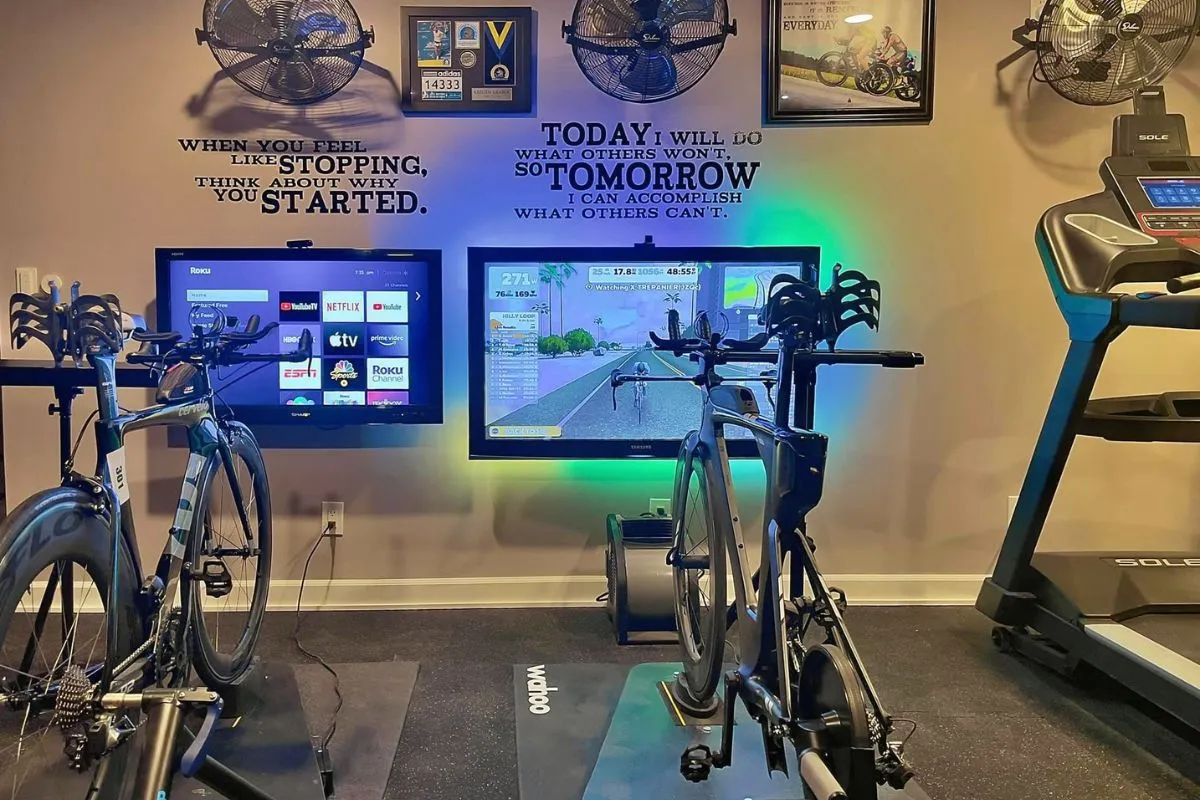 Indoor cycling set up ideas
