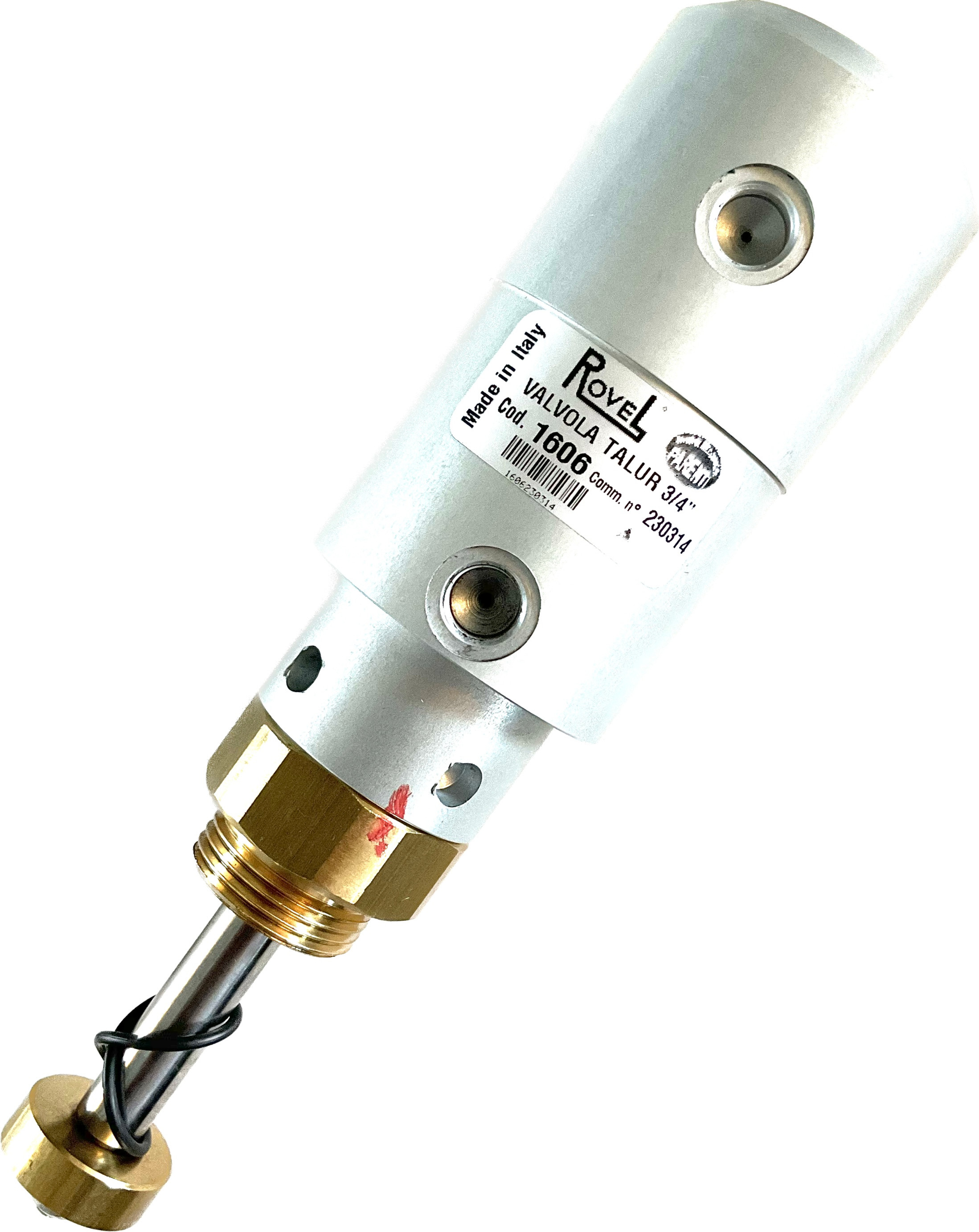 3/4 in NC Aluminum HT Valve With Brass Insert - PN 0901167