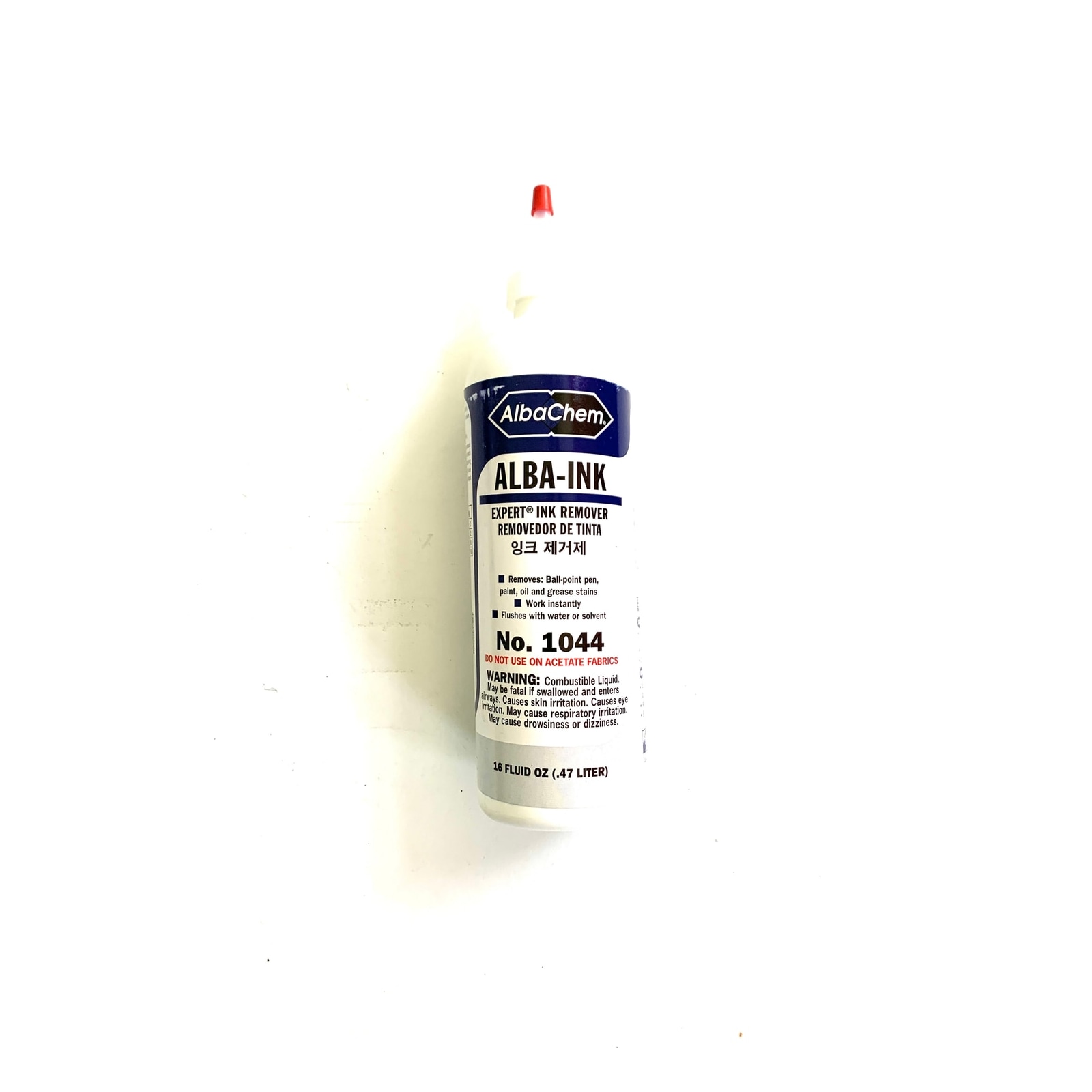 1044 Alba-Chem 1044 Ink Remover 16oz bottle primary product photo for dry cleaning machine service
