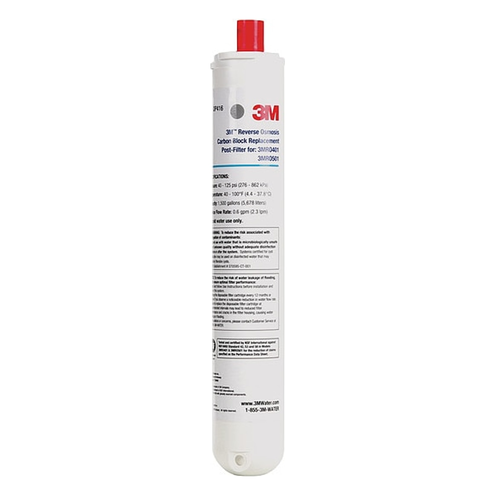 3MROP416-20A quick-connect water filter cartridge on white background