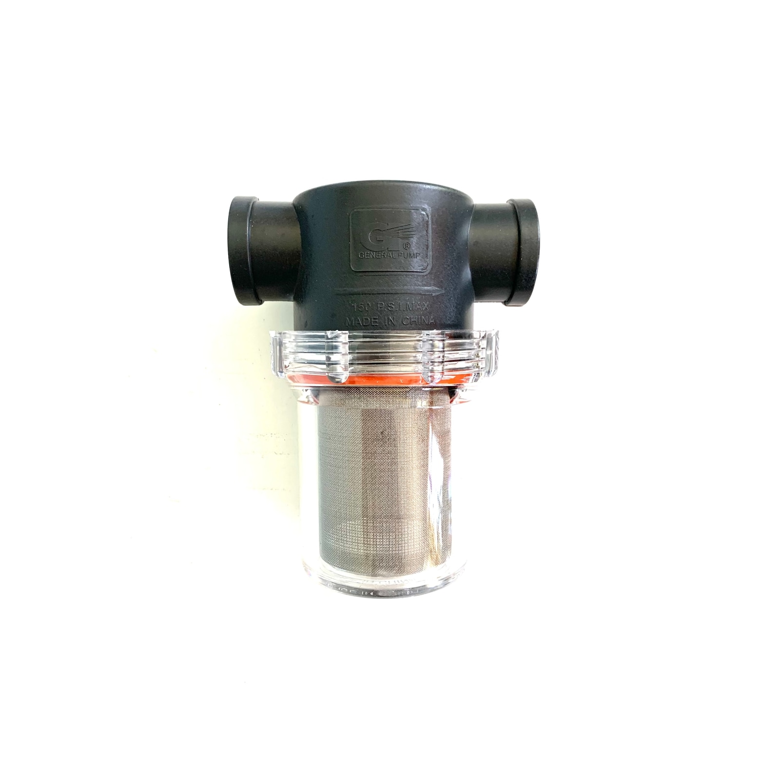 Water Strainer 1 in with clear bowl and 50 mesh screen primary product photo