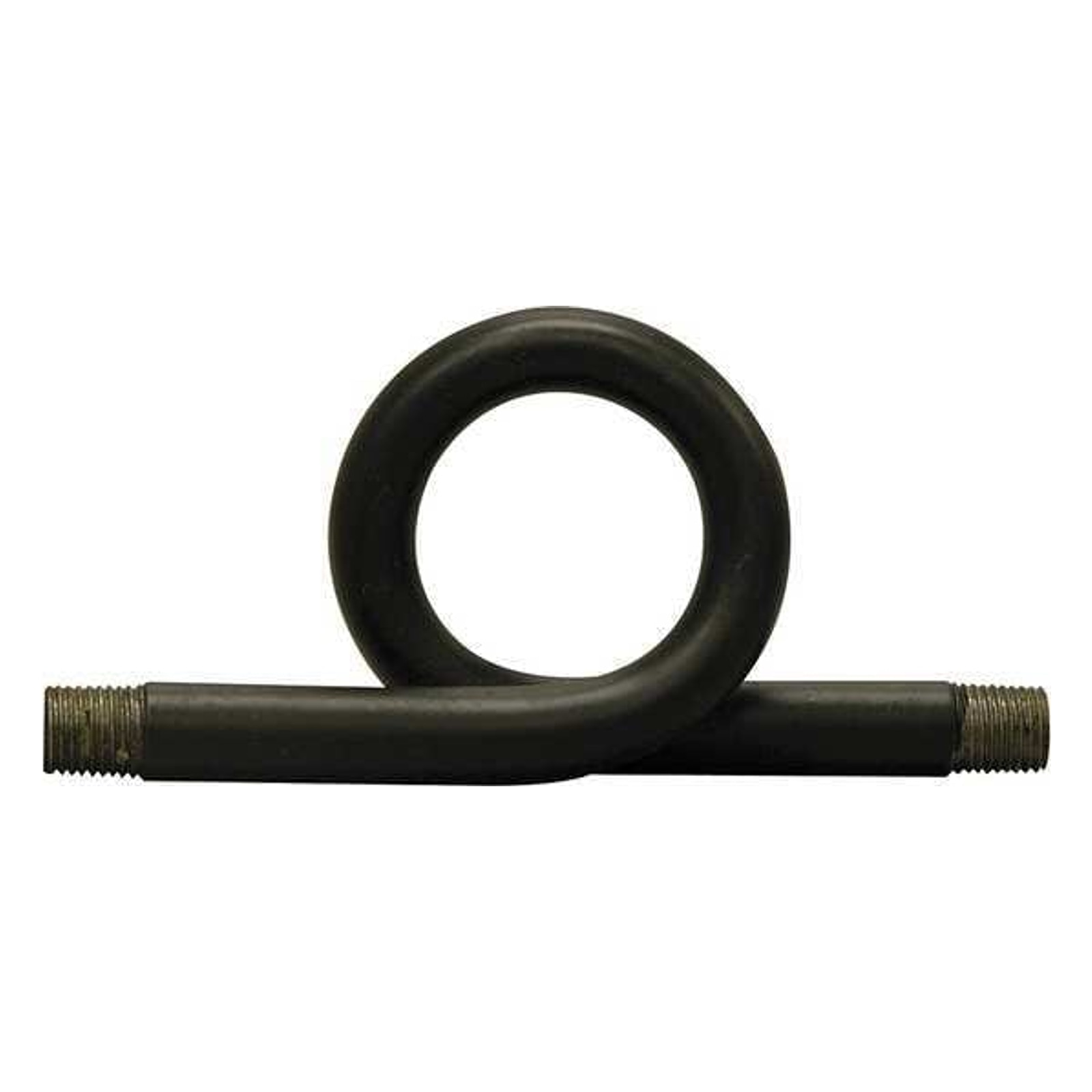 Carbon steel pressure gauge syphon 1/4 in MNPT x 1/4 in MNPT on white background