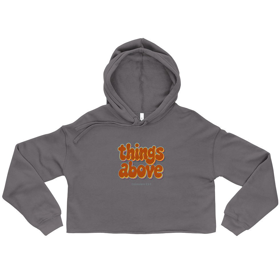 Thumbnail: THINGS ABOVE Bella+Canvas Crop Hoodie