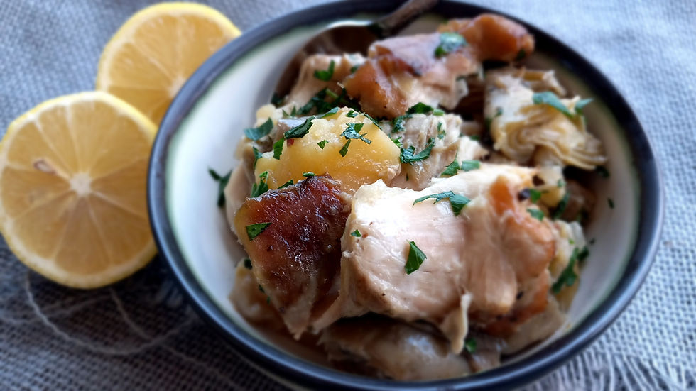 Slow Cooker Lemon Artichoke Chicken