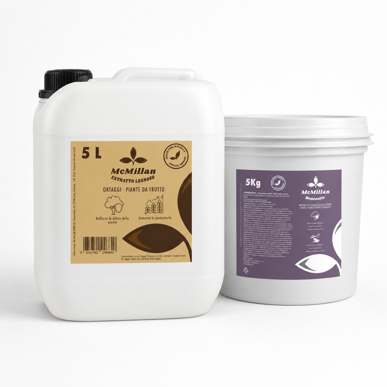 Kit Protezione McMillan Estratto Legnoso + Bentonite | Vite Olivo Piante Frutto