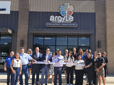 Ribbon Cutting event photo at Argyle Pediatric Dentistry