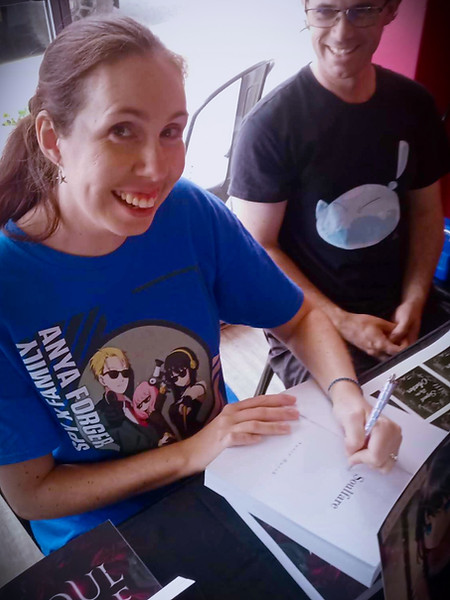 Booking signing with Susie Burch