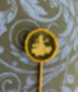 Pin with grisaille of angel in clouds