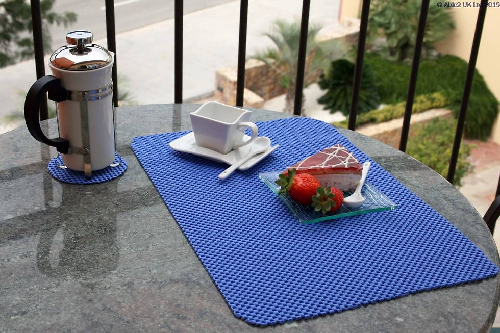 StayPut Non-Slip Fabric Tablemat - 30 x 40cm - Indigo Blue