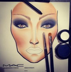 Face Templates for Make Up by MAC COSMETICS