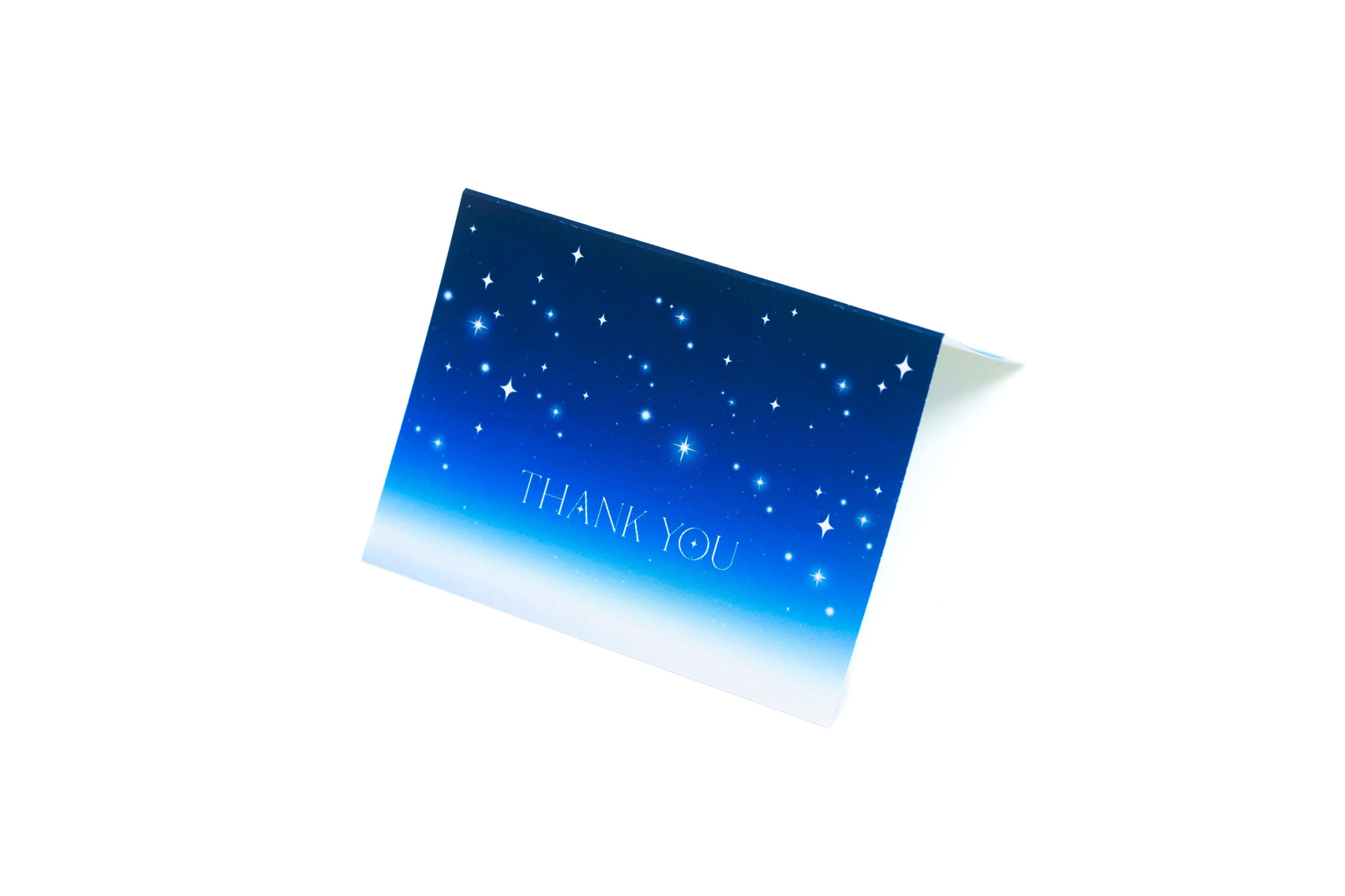 ２つ折カード Sparkle Outer Space Thank You　全２枚(はがき１枚＋封筒１枚 )