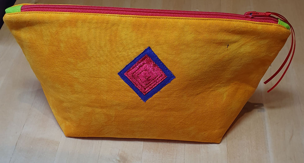 Thumbnail: Hand Dyed Cotton And Silk Velvet Zipped Pouch