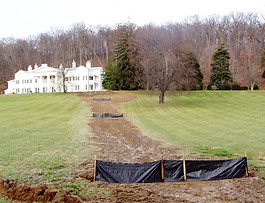Drainage solutins and excavating for the historic Morven Park in Leesburg, VA.
