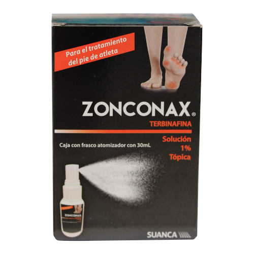 ZONCONAX FRASCO ATOMIZADOR 30ML TOPICA (TERBINAFINA SOL 1%) SUANCA