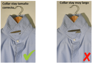 collar stay tamaño correcto