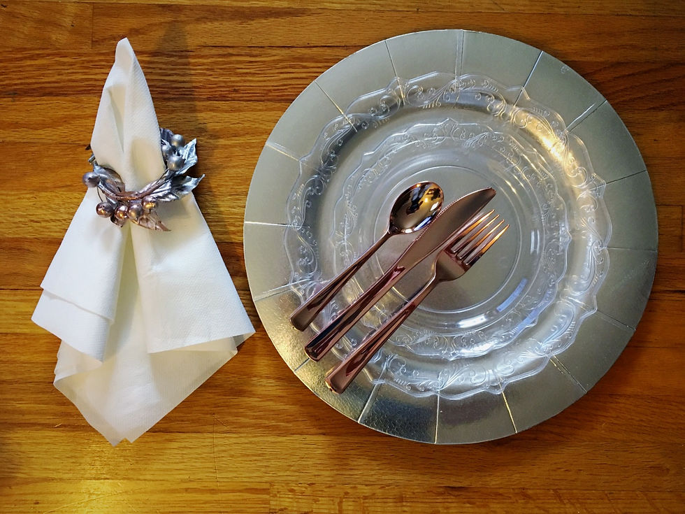 Thumbnail: Premium Faux Crystal Set with Napkin/ Napkin Ring