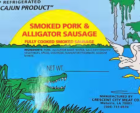 5 lb Louisiana Pork & Alligator Sausage by Chef Pooch Rivera
