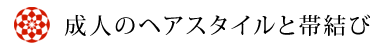 成人のヘアスタイルと帯結び