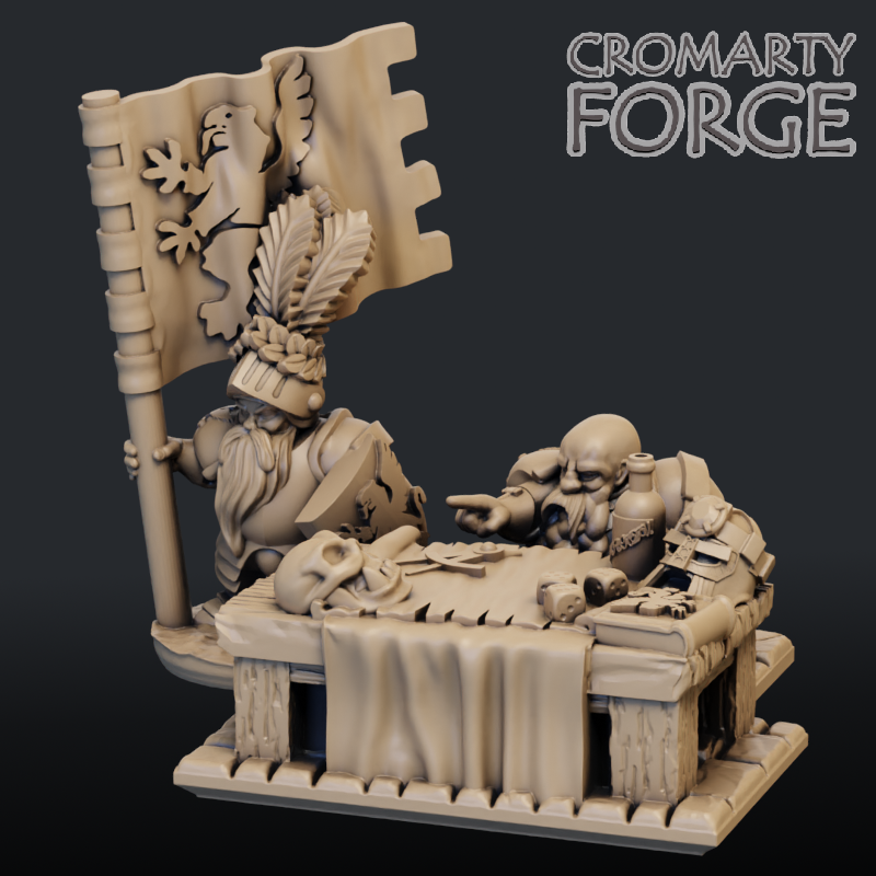 Thumbnail: City Dwarfs 10mm 3D printed Command Set