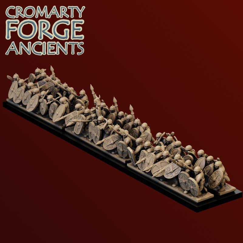 Thumbnail: 10mm Iberian Warriors Attacking 3D Printed