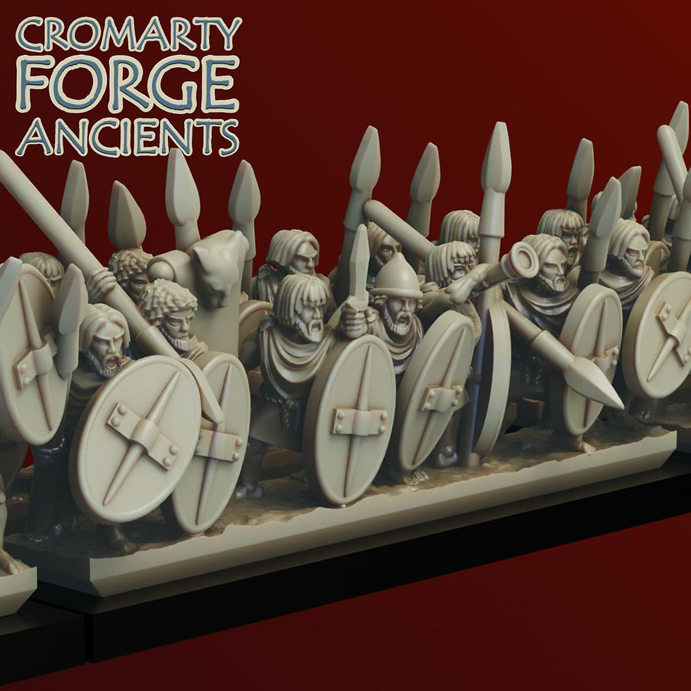 Thumbnail: 10mm Numidians Spearmen 3D Printed
