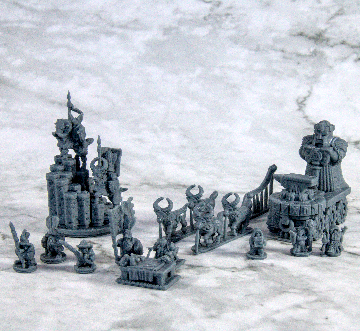 Thumbnail: City Dwarfs 10mm 3D printed Command Set
