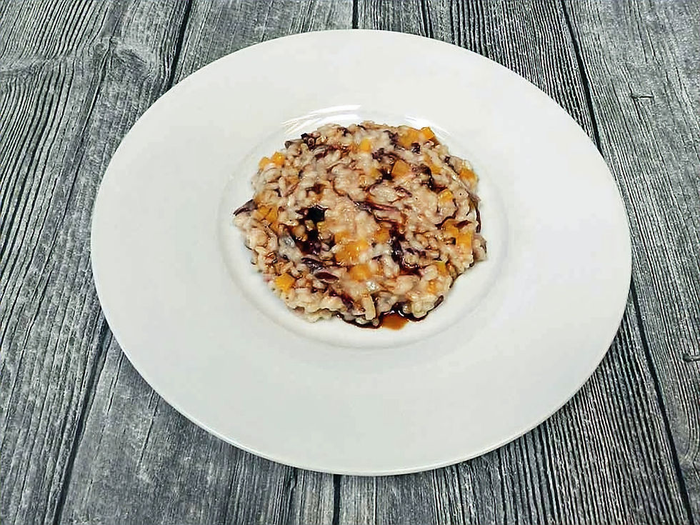 Kürbis, Radicchio, Mosto Cotto - eine wunderbare Kombi im Risotto. Foto: kochgesellschaft