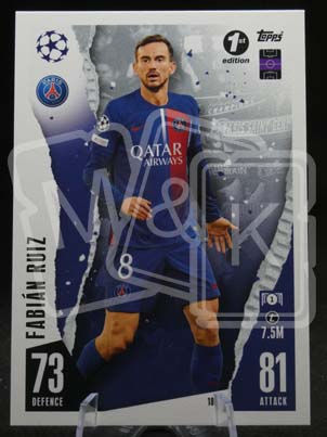 186 Fabian Ruiz Match Attax 2023/24 1st Edition