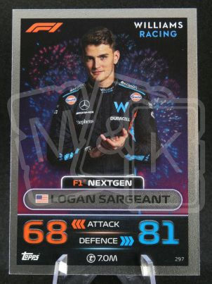 297 Logan Sargeant F1 NextGen Turbo Attax 2023