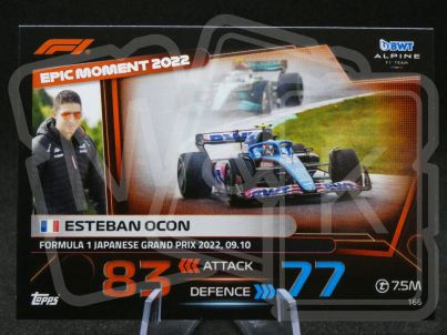 166 Esteban Ocon F1 Epic Moments Turbo Attax 2023