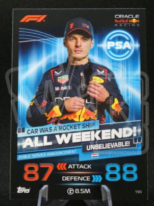 190 Max Verstappen PSA Turbo Attax 2023