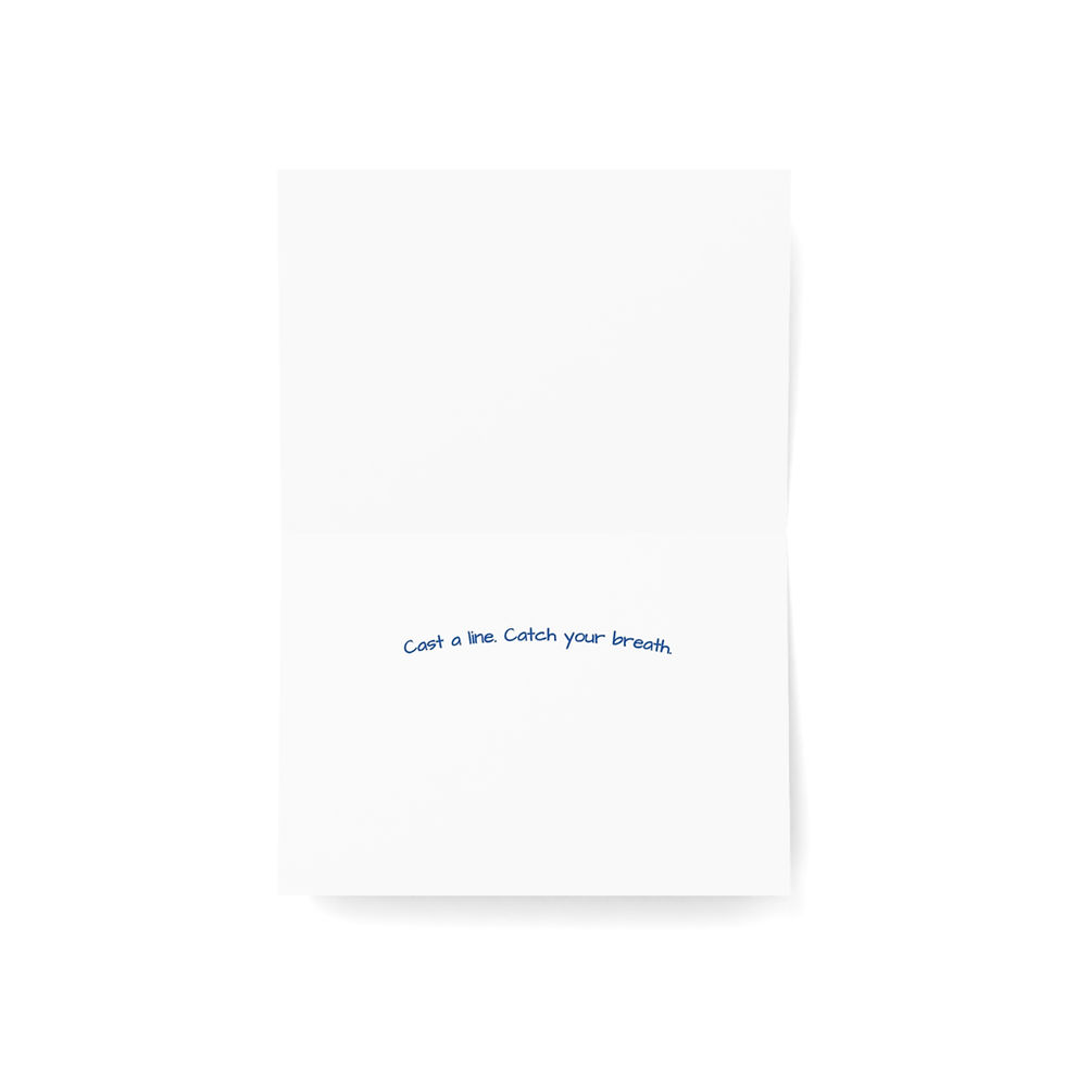 Thumbnail: Greeting Cards, Fishing Man Themed Design, Pack of 10 Notecards,  