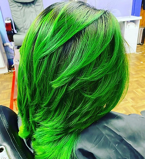 Hair Coloring - Eclipse Hair Salon - Green Color - Bridgeport CT