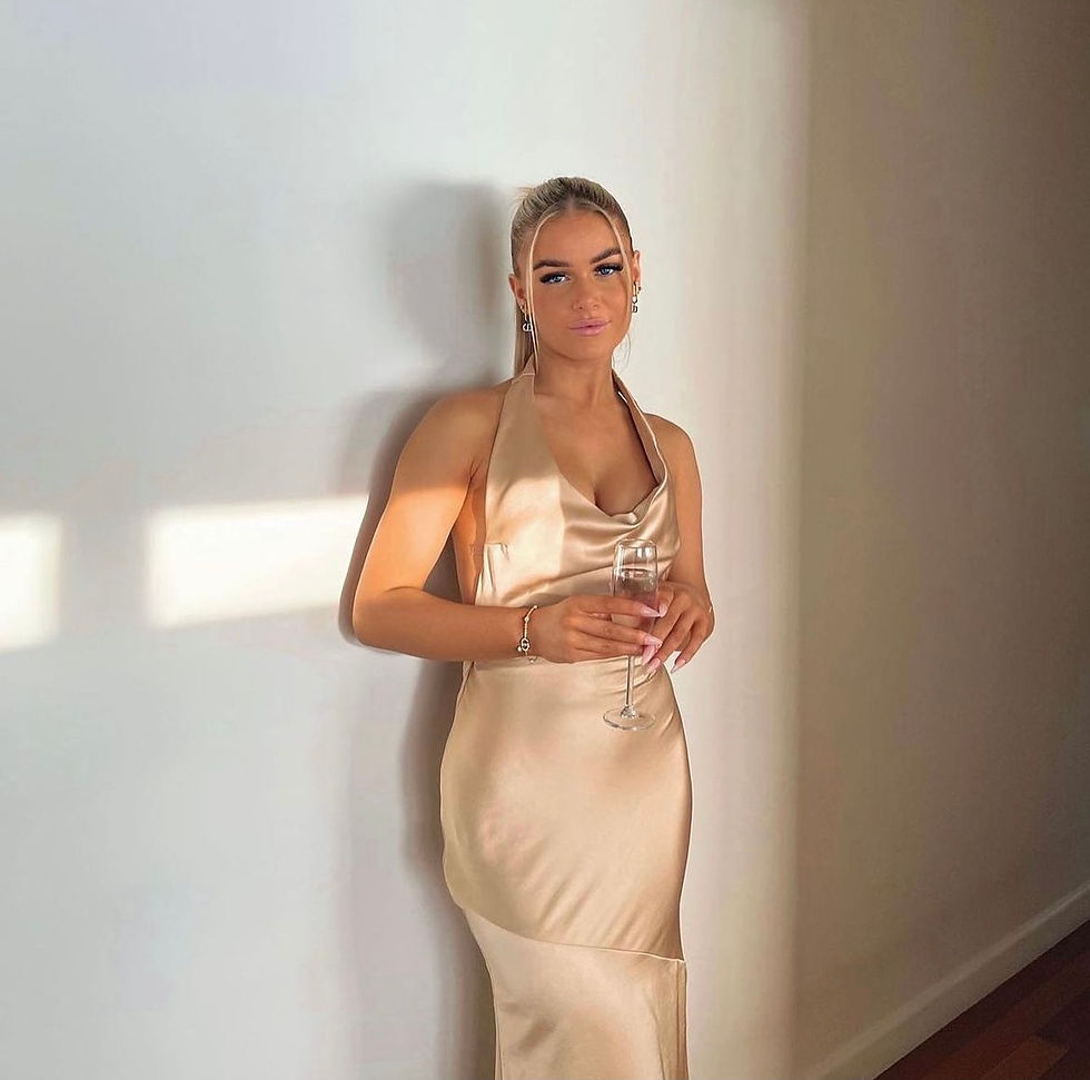 Thumbnail: Arcina Ori Daniella Gold Dress