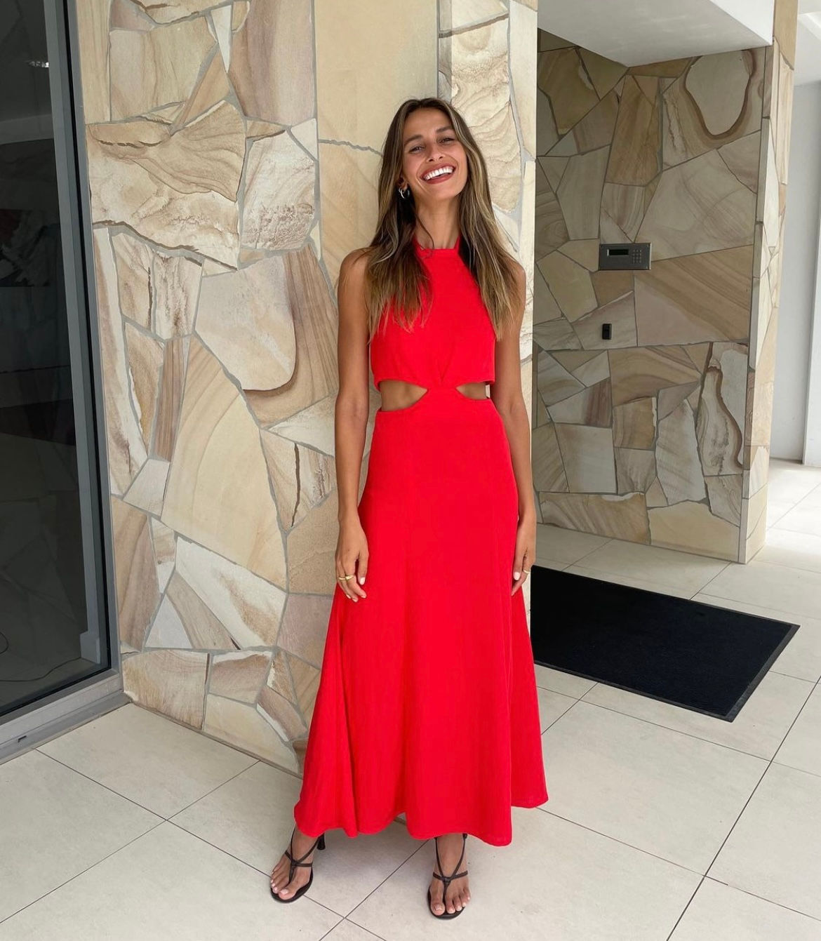Kookai Hayman Cut Out Midi Dress