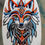 Thumbnail: 30 Inch Decorative Wolf Paddle / Oar Cabin Art