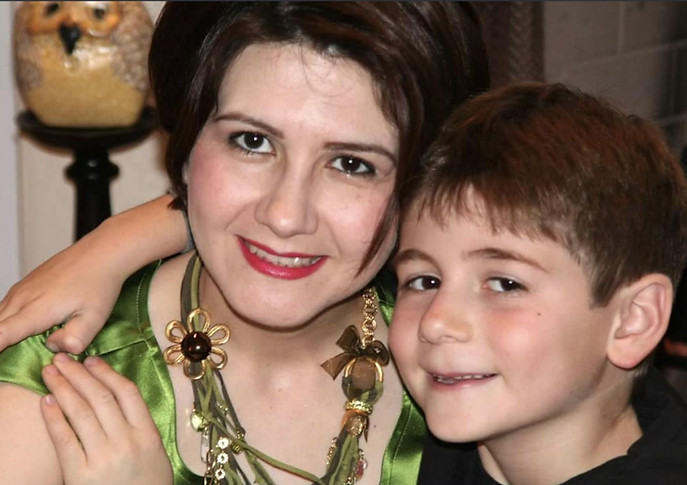 Aryan and her son Navid around about 2010