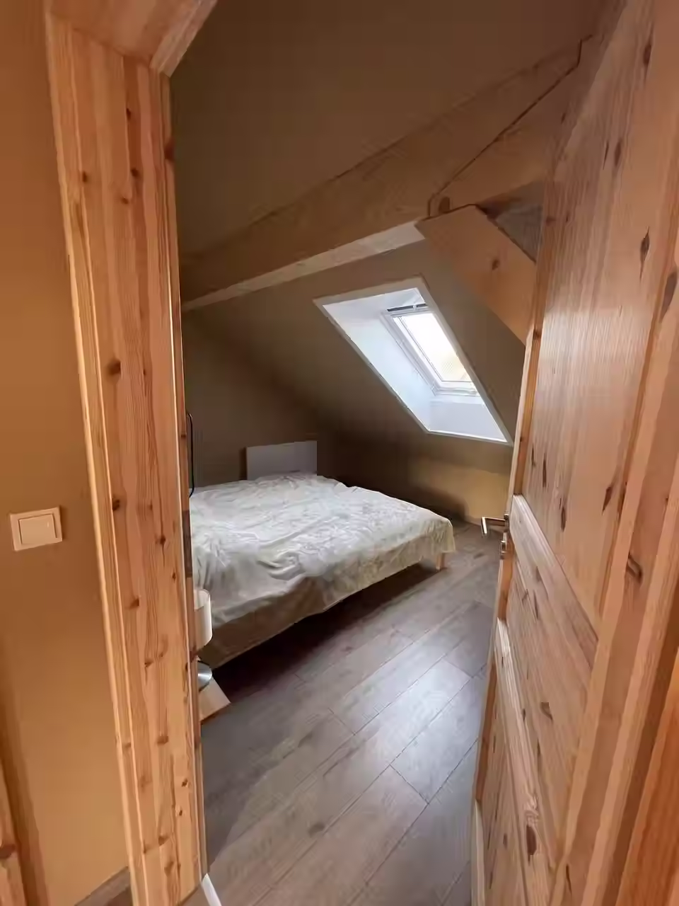 Schlafzimmer im Obergeschoss des Ferienhauses