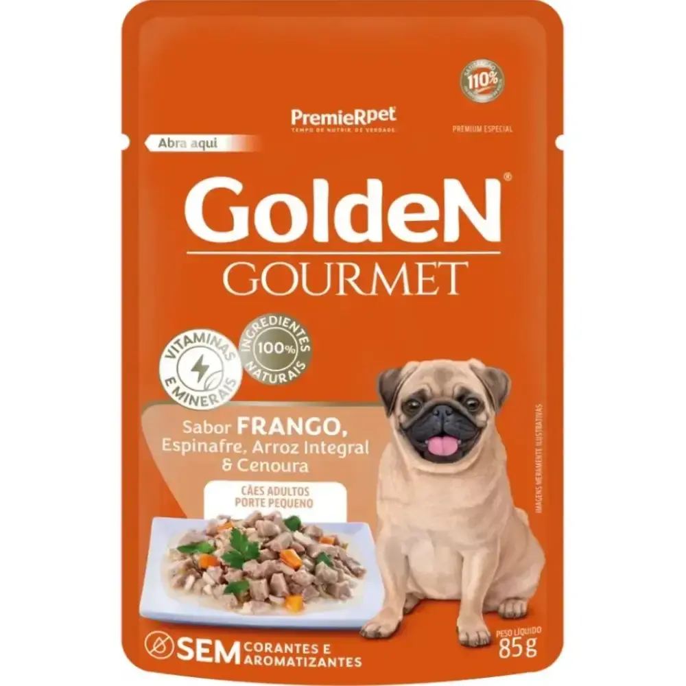 Sache Golden Gourmet Cães Filhotes Frango 85g