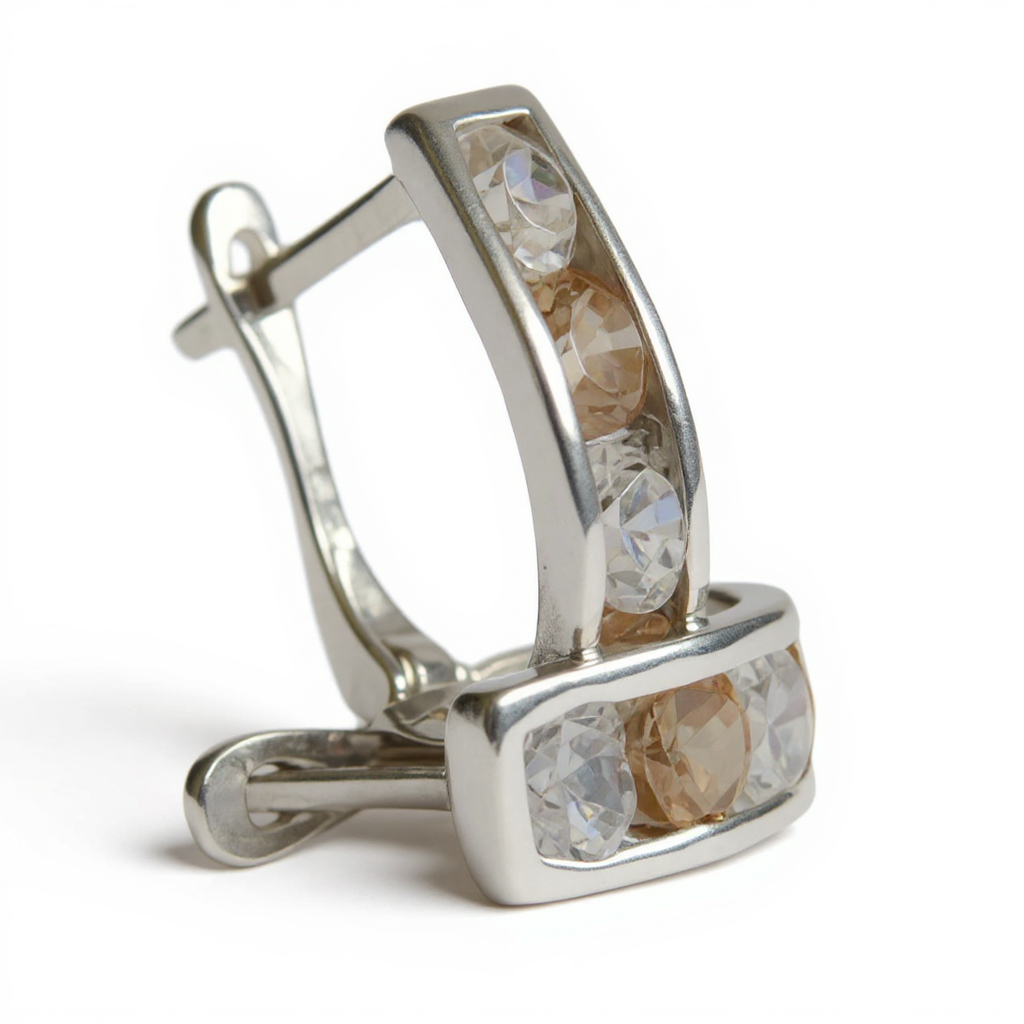 Oval Silver Hoop Earrings