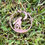 Thumbnail: Pagan style hare and moon necklace – hand cut from penny coin with spiral and star accent