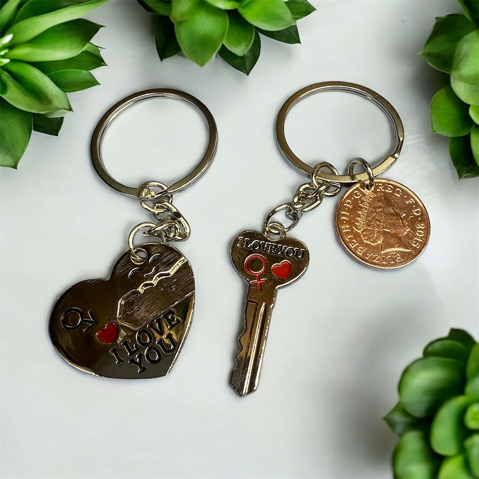 Personalised Lock And Key Themed Keychain/Bagcharm