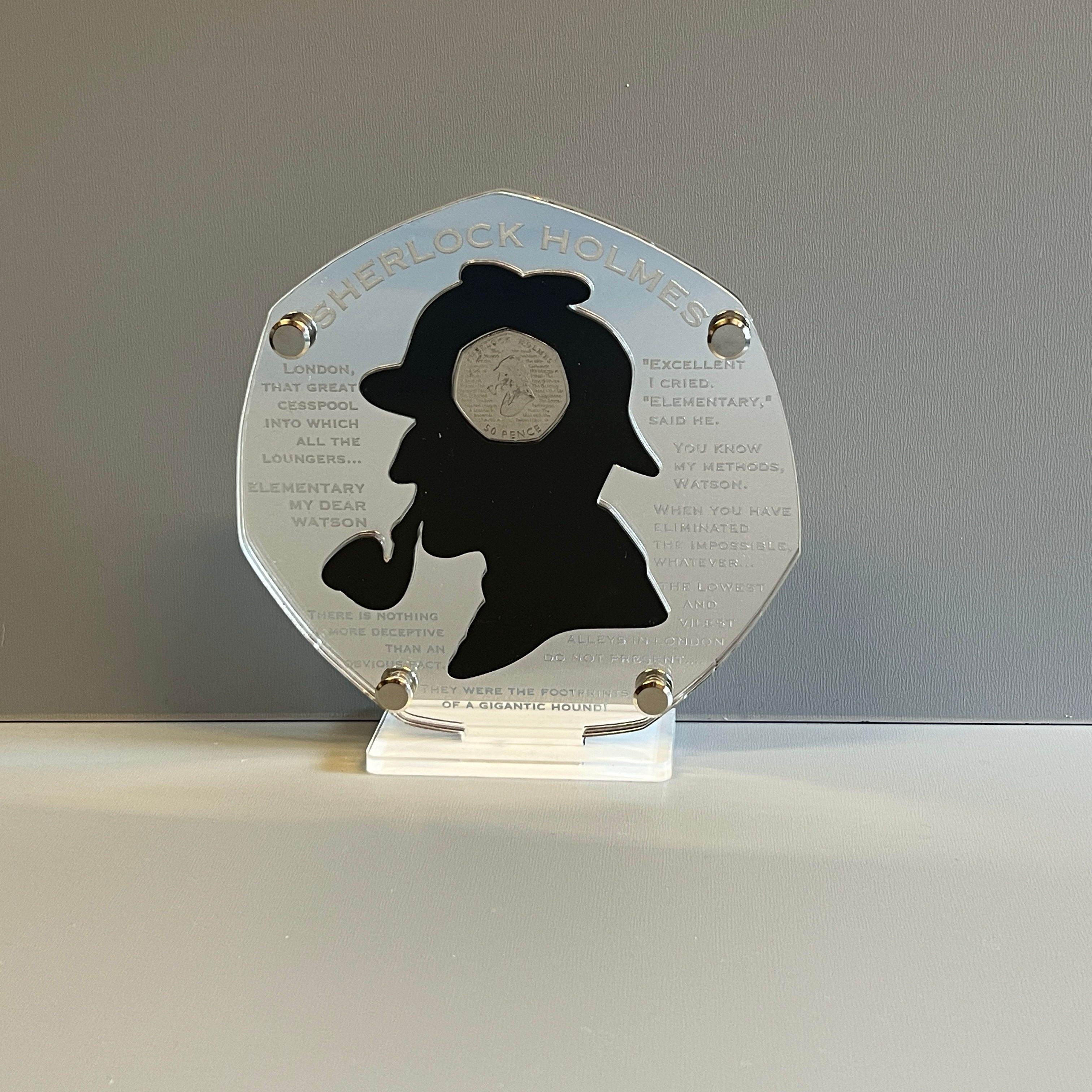 sherlock holmes coin display