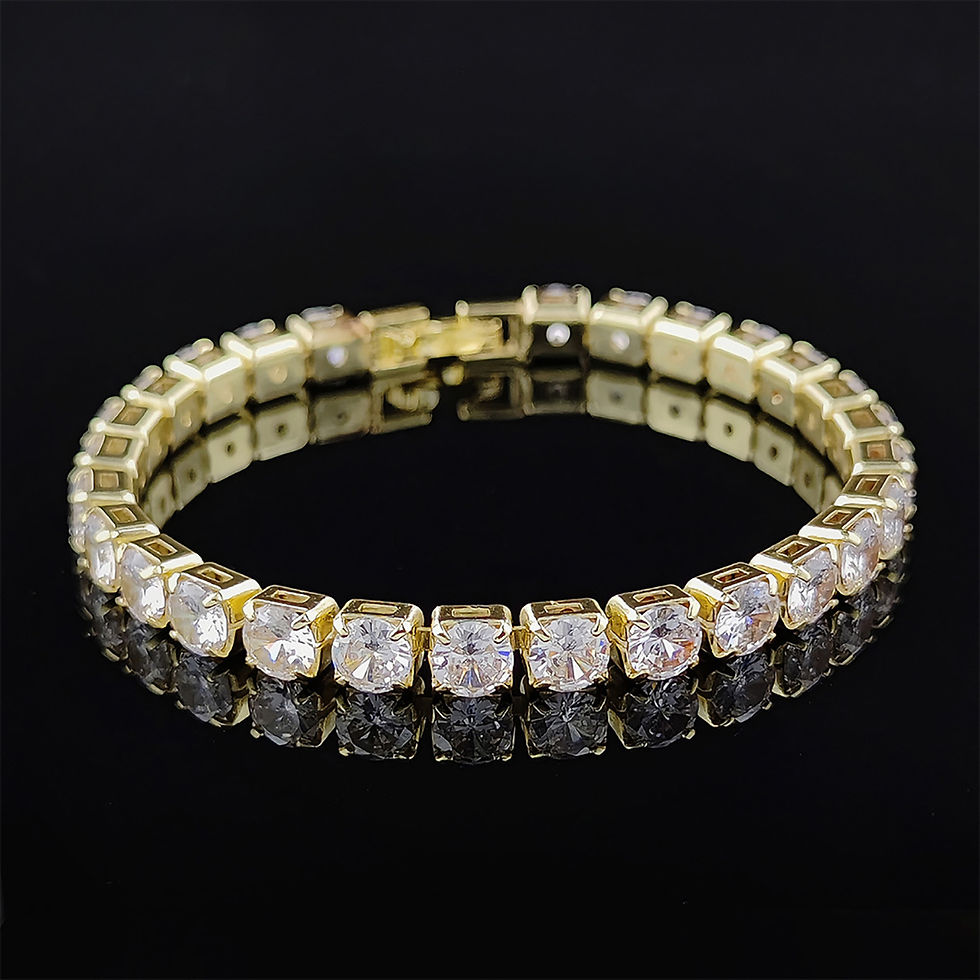 Miniatura: Cubic Zirconia Tennis Bracelet Gold Color Iced Out CZ Chain Bracelets For Women 