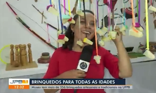 Visita da equipe do JPB - Rede Globo ao Museu do Jogo da UFPB