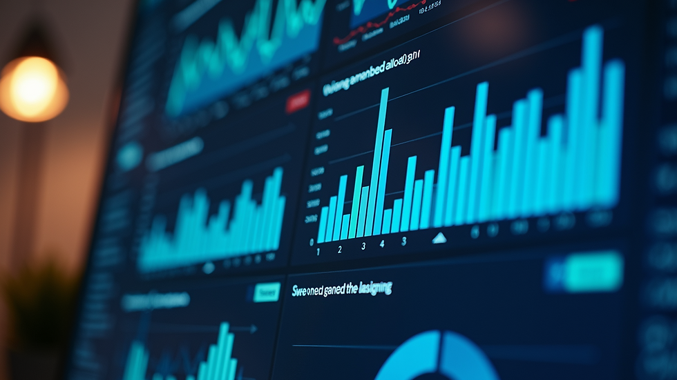 Close-up view of a computer screen displaying AI-driven customer engagement analytics