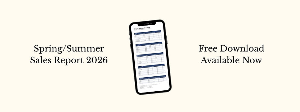 iPhone with sales report on transparent background and caption Spring and Summer Sales Report 2026