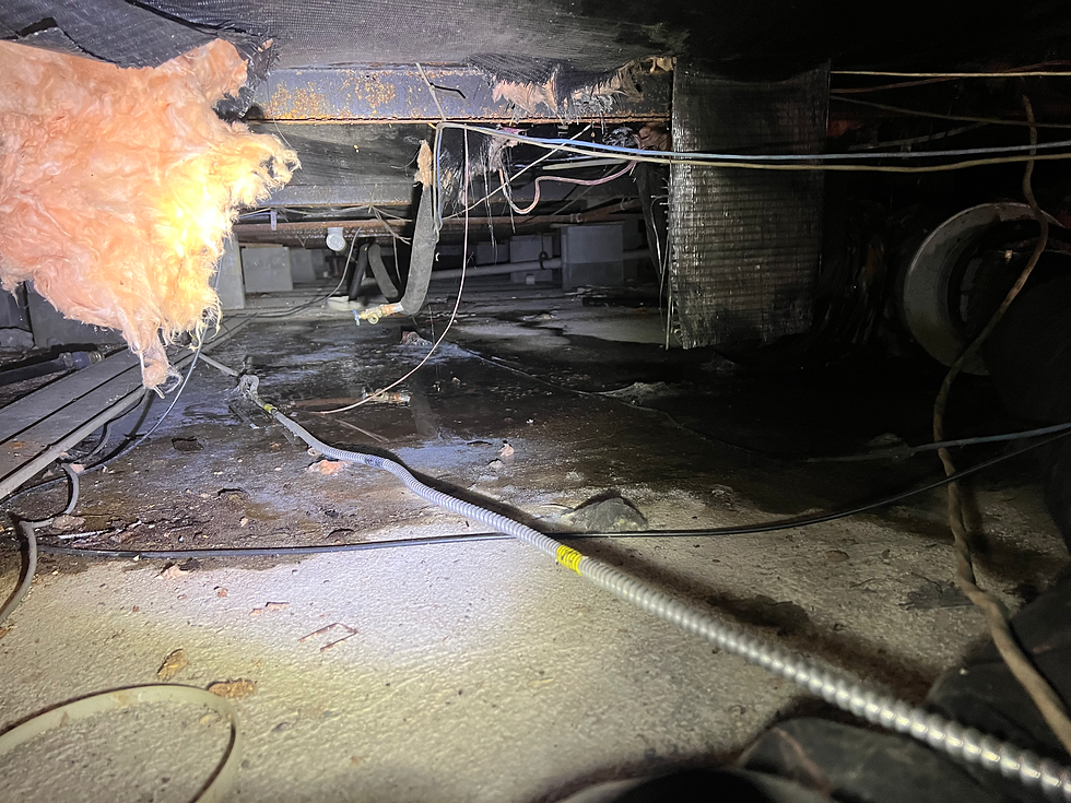 Damp Crawlspace Caused By Pipe Leak and Poor Airflow