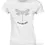 Thumbnail: White fitted tee with geometric dragonfly Wild and Free design shown on a clean, minimal mockup background.